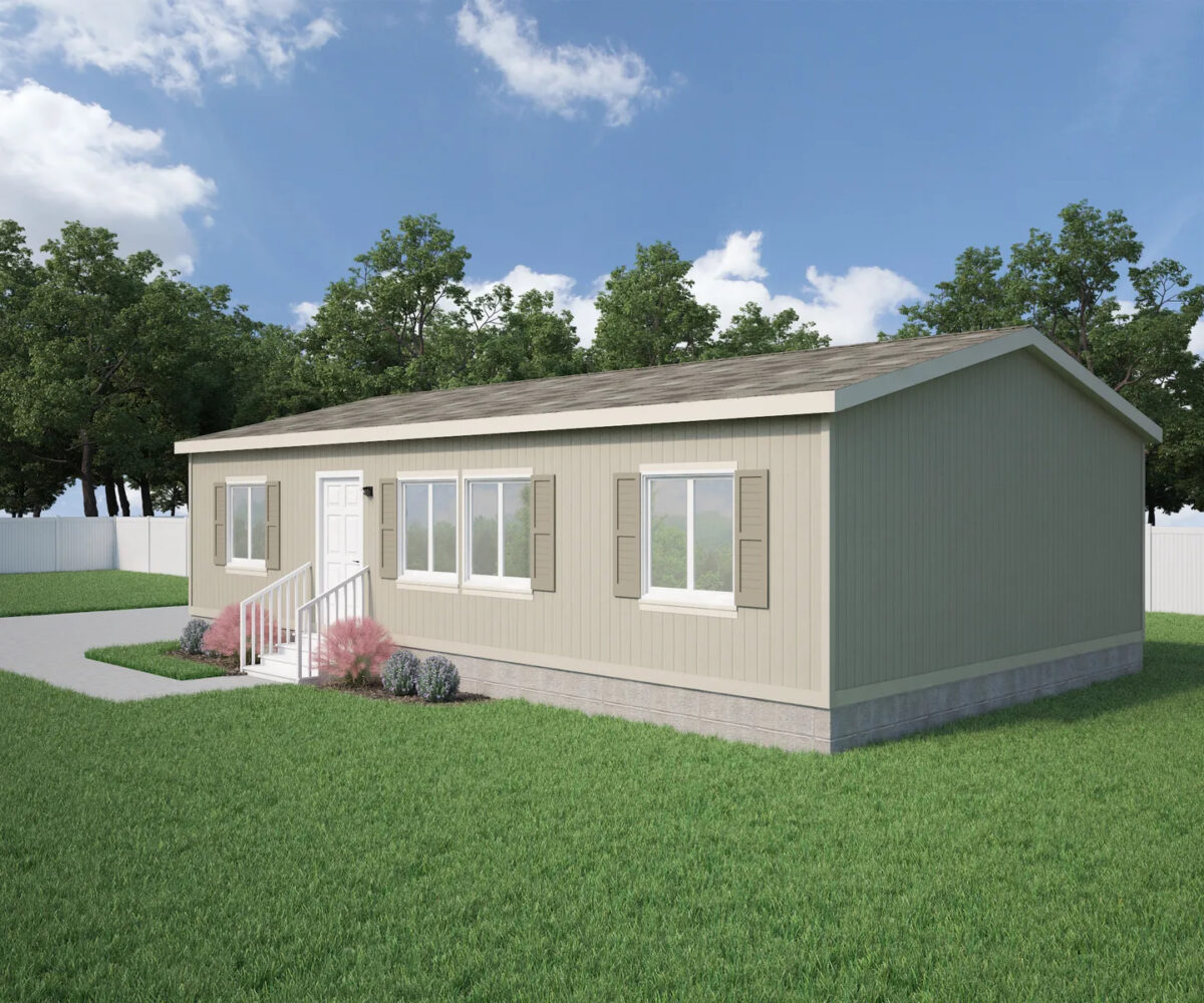 3D rendering (not actual) image of the exterior of the Clayton Fairpoint 24403A manufactured home model